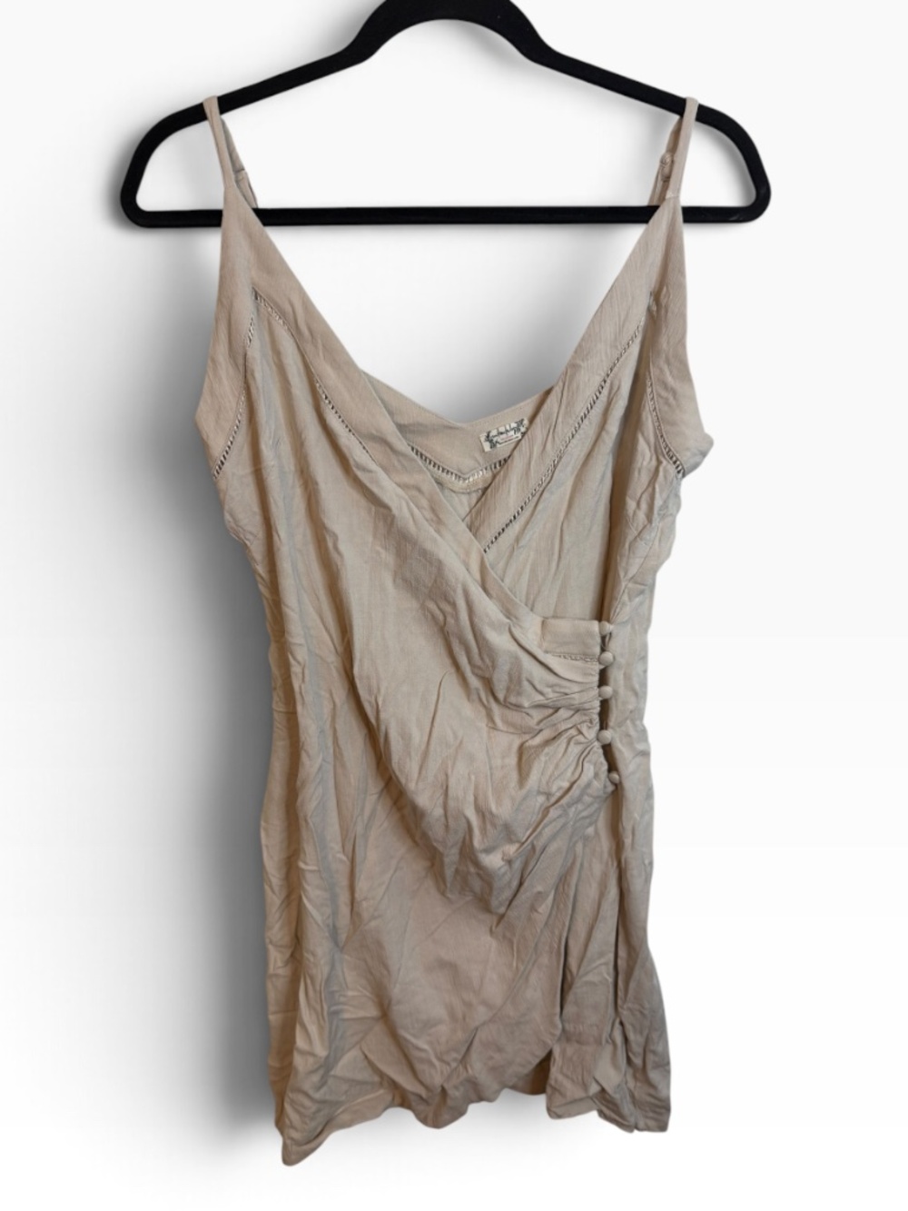 Intimately Free People Dylan Beige Cinched Mini Dress